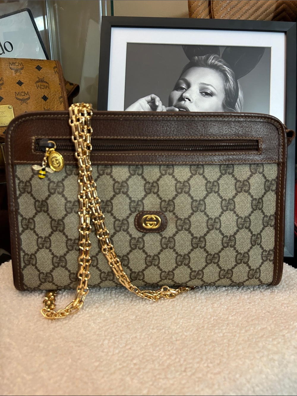 Vintage Coated Canvas Gucci Monogram in perfect condition